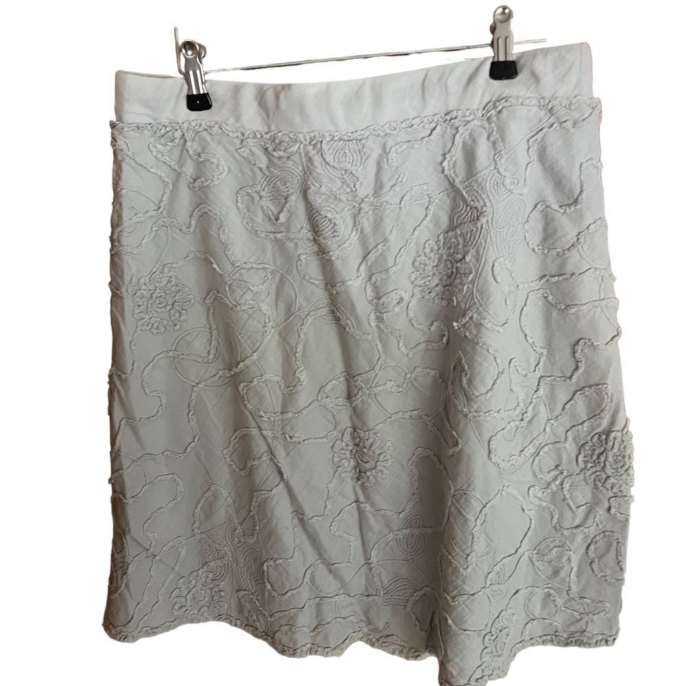 Max Studio grey‎ boho drawstring waist skirt with lining size medium